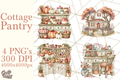 Cottage Pantry Farmhouse Kitchen Clipart PNG Product Image 1