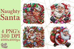 Naughty Santa Christmas Clipart PNG Product Image 1