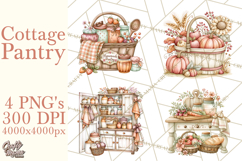 Cottage Pantry Farmhouse Kitchen Clipart PNG Product Image 1