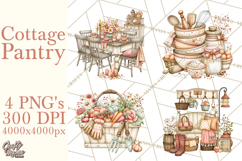 Cottage Pantry Farmhouse Kitchen Clipart PNG Product Image 1