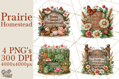 Prairie Homestead Rustic PNG Artwork Product Image 1