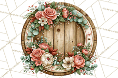 Inspirational Round Floral Door Sign PNG Designs Product Image 4