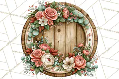 Inspirational Round Floral Door Sign PNG Designs Product Image 4