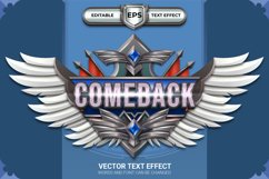 Comeback Achievement Game Badge with Editable Text Effects Product Image 1