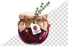 Raspberry Dessert | Watercolor cheesecake pound cake macaron Product Image 5