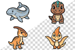 Cute Dinosaur | cartoon clipart baby dino animal character Product Image 5