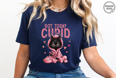 Not Today Cupid Black Cat PNG: Anti Valentine’s Day Product Image 4