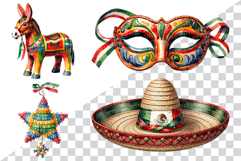 Cinco de Mayo PNG | Watercolor Clip Art Mexican Fiesta Taco Product Image 5