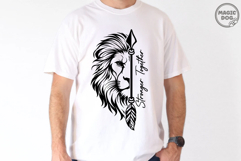 Stronger Together Couple Lion Men and Women Matching Shirt Product Image 5