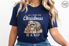 All I Want For Christmas Is A Nap|Santa Raccoon Christmas Product Image 5