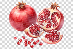 Pomegranate PNG | Watercolor Fruit Clipart Baskets Plastic Product Image 5