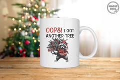 Oops I Got Another Tree|Funny Raccoon Christmas Vintage PNG Product Image 5
