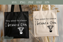 Dark Goth Storm witchy Quote They Asked for Silence svg Product Image 5