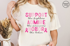 Breast Cancer Awareness Pink Ribbon|Support Fighters Admire Product Image 5