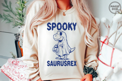 Halloween Dinosaur|Spookysaurus Rex|Funny T Rex Ghost SVG Product Image 5