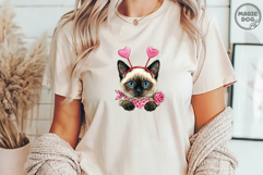 Valentines Cat Breeds|Peeking Cat Valentine's Day|Cat Lover Product Image 3