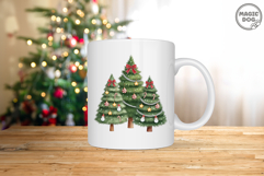 Watercolor Christmas Tree PNG|Holiday Festive Winter Tree Product Image 5