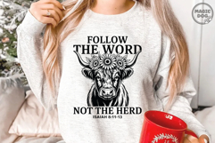 Follow The Word Not The Herd|Retro Christian Country|Cattles Product Image 5
