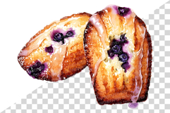 Blueberry Desserts PNG | Watercolor Clipart Cup cake Cheese Product Image 5