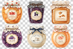 Handmade Jam Bottle | Watercolor png Glass Jar Mango Berry Product Image 5