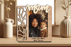 Tulip SVG Mother&#039;s Day Daughter Photo Frame Picture Laser Product Image 5