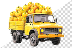 Gloden Apple | Watercolor yellow fruit fresh juicy PNG Product Image 5