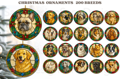 Dog Christmas Ornaments png, Dog Breeds Ornament Bundle Product Image 1