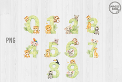 62 Safari Animals Jungle Nursery Bundle PNG Product Image 5