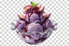 Plum Dessert | Watercolor Fruit Sweet Bakery Cake Scone Tart Product Image 5