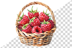 Raspberry PNG | Watercolor Fruit Sweet Juicy Summer Fresh Product Image 5