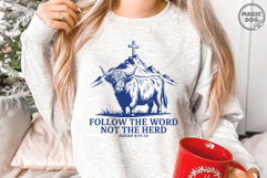 Follow The Word Not The Herd|Retro Christian Country|Cattles Product Image 5