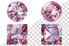 Pink Gemstone | Watercolor ClipArt PNG Jewel Crystal Crystal Product Image 4