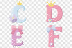 Cute Princess Font | Alphabet Letter Number Pink SVG EPS PNG Product Image 5