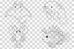 Cute Sea Animal Coloring Pages | Dolphin Shark Turtle Whale Product Image 5