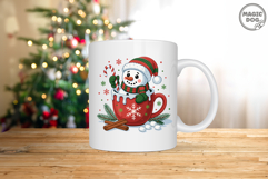 Snowman Hot Cocoa PNG|Cute Christmas Mug Clipart Holiday Product Image 5