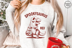 Halloween Dinosaur|Spookysaurus Rex|Funny T Rex Ghost SVG Product Image 4