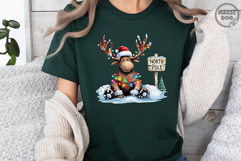 Christmas Moose|Cute North Pole Reindeer Winter Holiday PNG Product Image 5