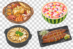 Korean Summer Health Food | Watercolor Cuisine Clipart PNG Product Image 5