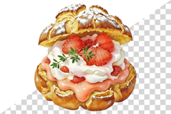 Red Grapefruit Desserts PNG | Watercolor Clipart Ade Drink Product Image 5