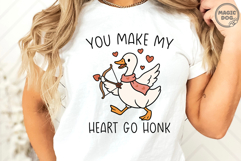You Make My Heart Go Honk Goose Funny Cupid Goose Valentine Product Image 3