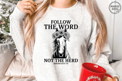 Follow The Word Not The Herd|Retro Christian Country|Cattles Product Image 5