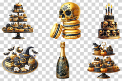 Halloween Gold &amp; Black Party | Dress High Heel Woman PNG Product Image 5