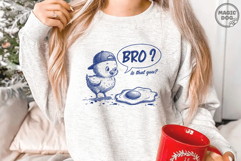 Retro Funny Chick and Egg: Bro Is That You| Chicken Meme SVG Product Image 6