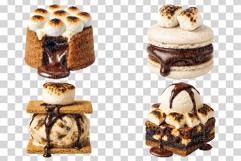 Smores Dessert | Watercolor PNG Chocolate Marshmallow Bakery Product Image 5