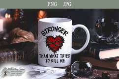 Gothic Heart Thorns PNG | Empowerment Quote | Stronger Than Product Image 5