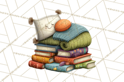 Bookish Dogs PNG Clipart, Cozy Dog Reading, Cute Cartoon Pup Product Image 2