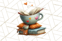 Bookish Dogs PNG Clipart, Cozy Dog Reading, Cute Cartoon Pup Product Image 4