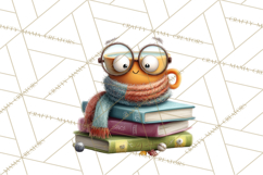 Bookish Dogs PNG Clipart, Cozy Dog Reading, Cute Cartoon Pup Product Image 5