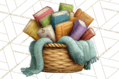 Farm Animals PNG Clipart, Cozy Reading Animals, Cute Cartoon Product Image 4