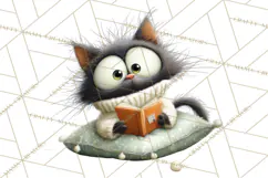 Farm Animals PNG Clipart, Cozy Reading Animals, Cute Cartoon Product Image 2